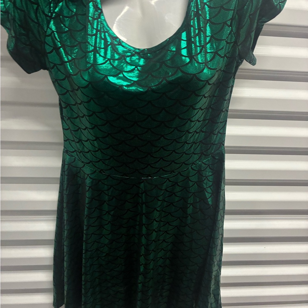 Green Mermaid Scale Dress